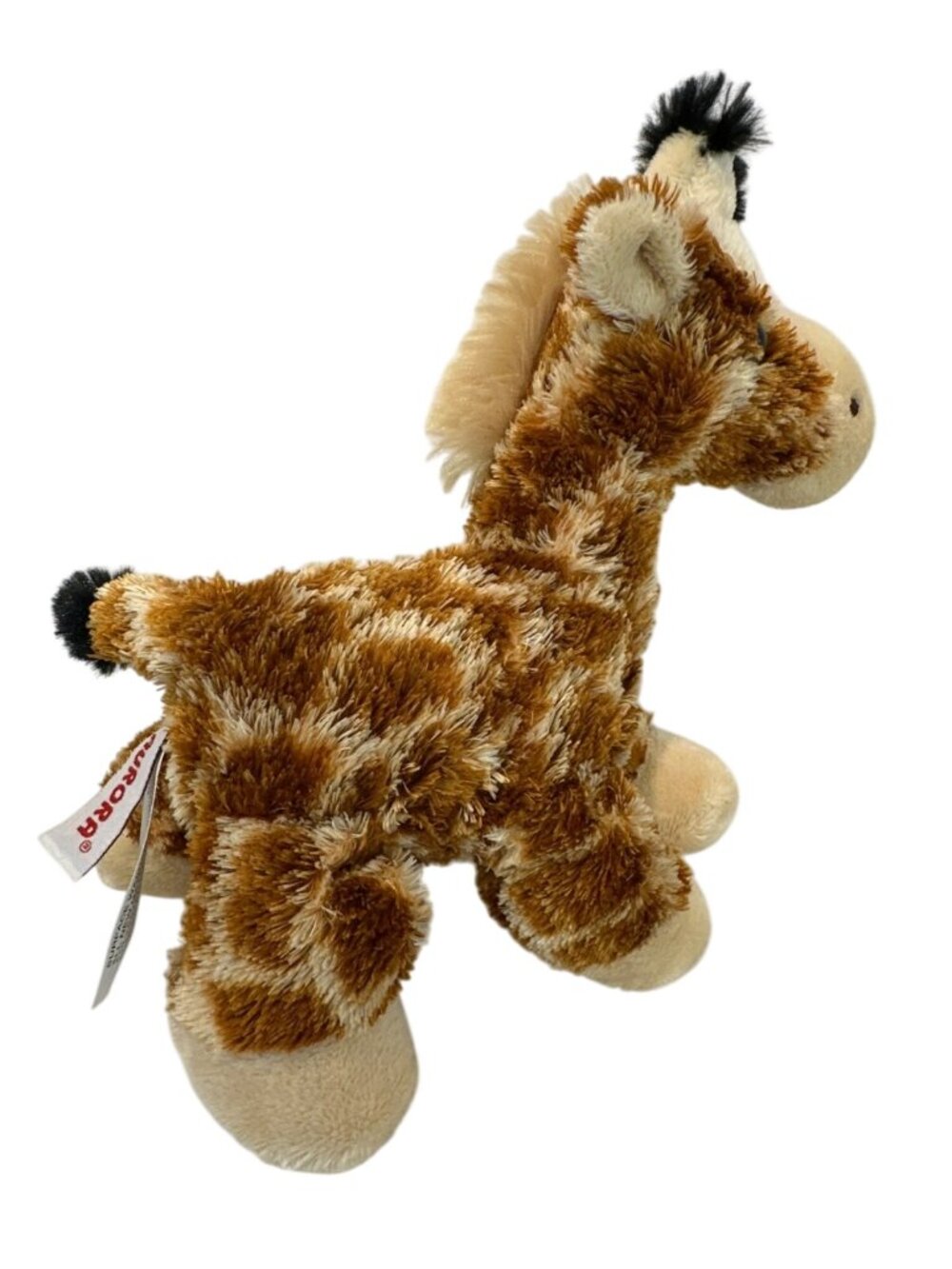 Aurora Giraffe Plush Baby Toy Stuffed Animal 8" Brown & Cream Realistic Soft
